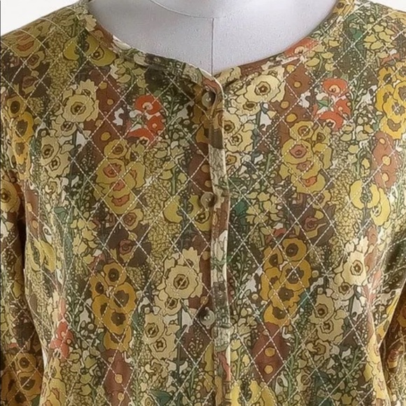Quilted Cardigan by Kate Quinn Hollyhock floral boho print NEW S XS spring fall - Picture 2 of 4
